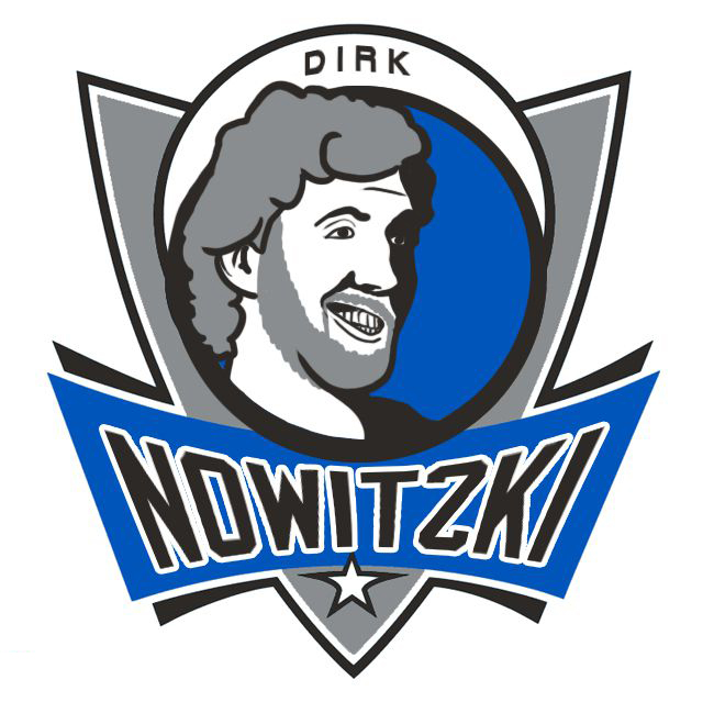 Dallas Mavericks Dirk Nowitzki Logo iron on heat transfer
